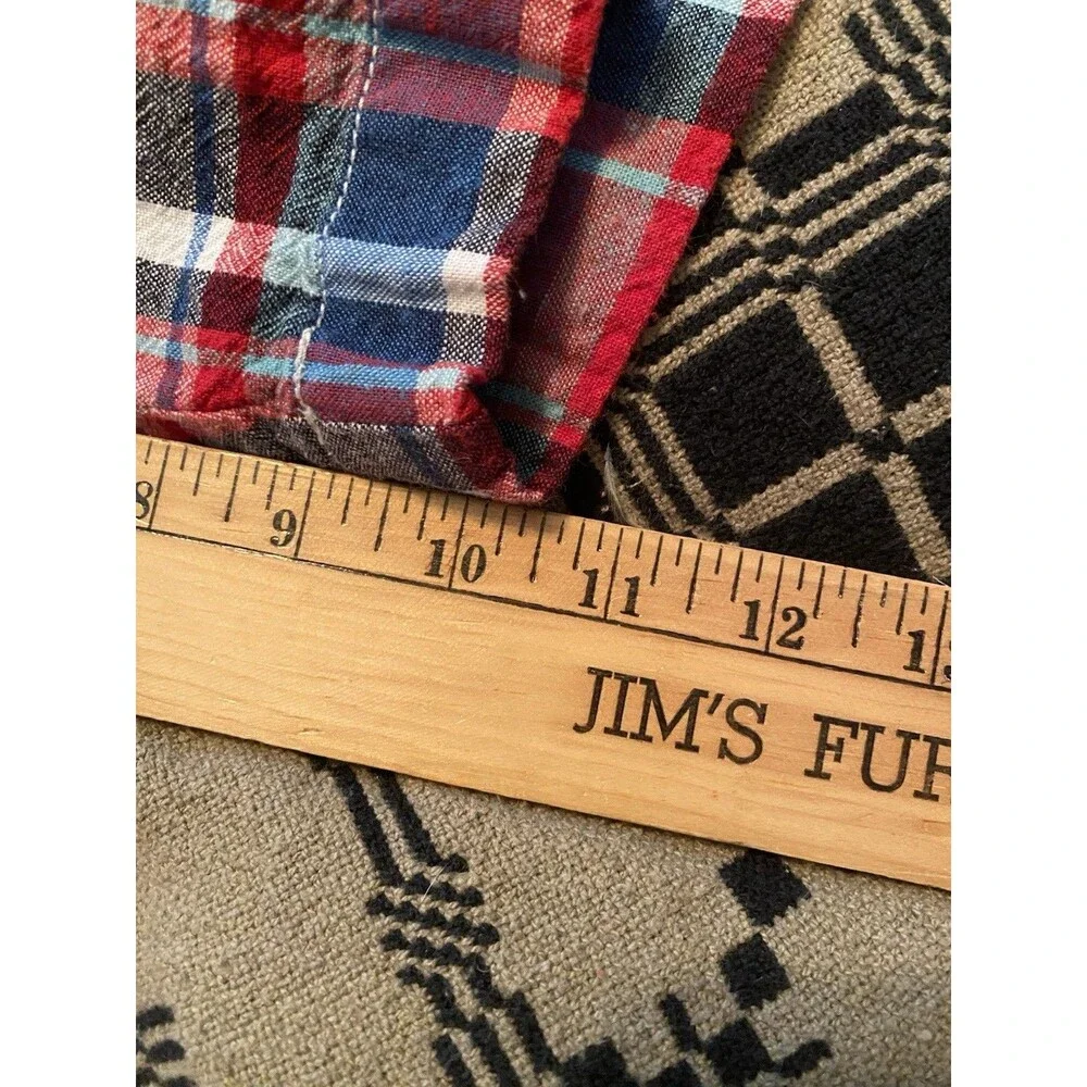 J. CREW Shorts Rivington  Plaid Linen/ Cotton Men's 36 Red/Blue/White Pockets
